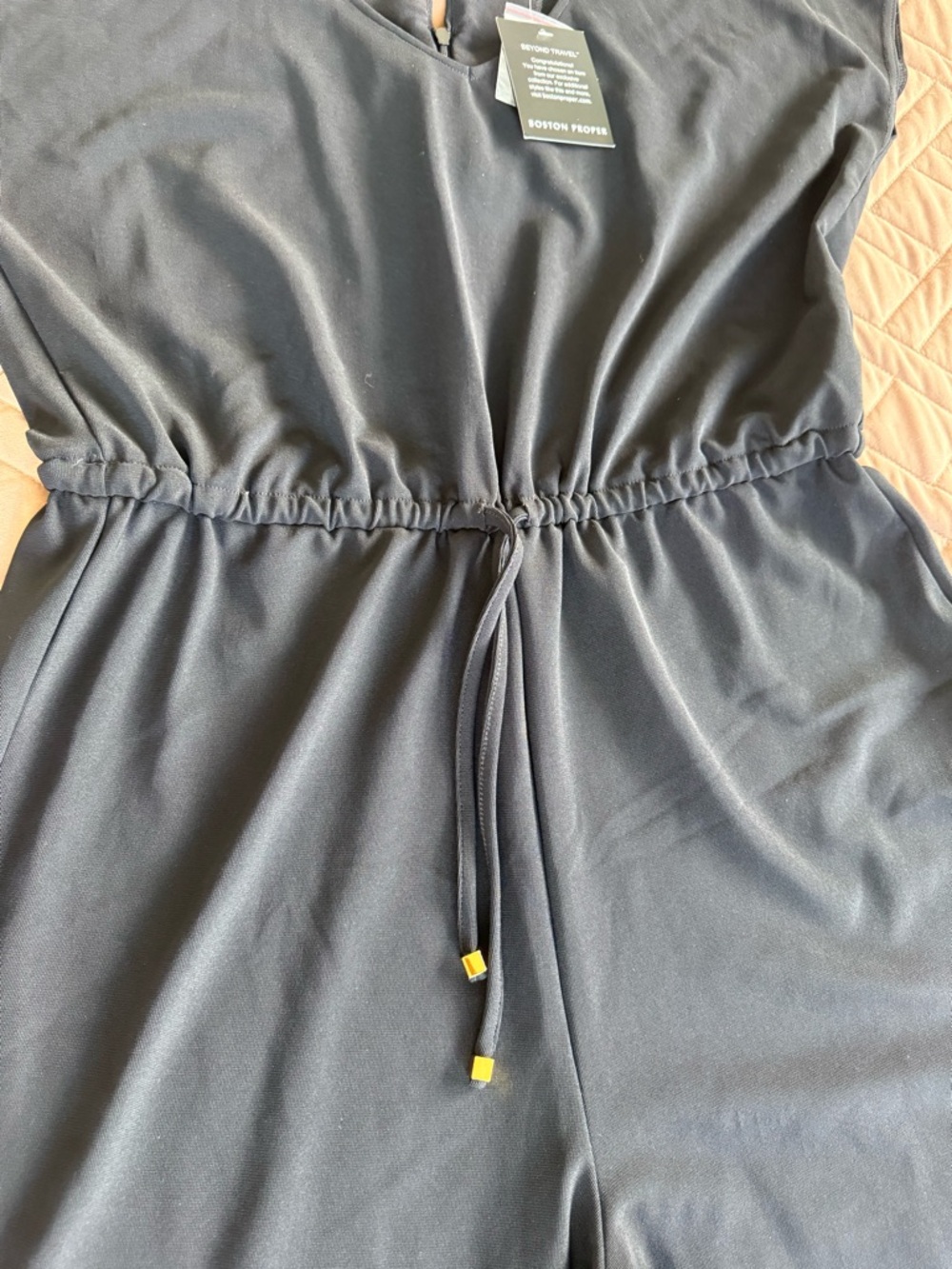 Boston Proper Black V-Neck Travel Jumpsuit - Picture 12 of 14